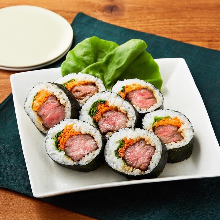 肉の巻き寿司!おもてなしにも★贅沢中落ち一本巻き